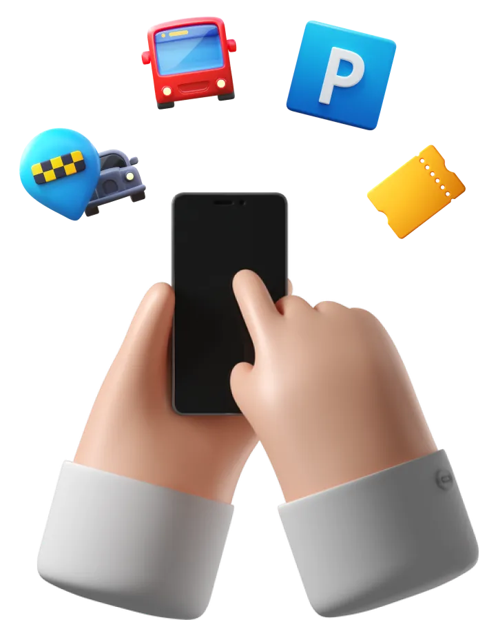 Utente usa i servizi di mobilità offerti da CitySmart dal suo smartphone.